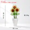 Flores pequenas artificiais feitas de vidro, lírios-calla, rosas, íris, peônias e pássaros, conjunto de ornamentos de flores eternas, presentes estrangeiros transfronteiriços