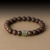 Pulseras de Palosanto de Hoja Pequeña Naturales para Hombres y Mujeres, Nuevo Ébano Sandalo Chinoiserie, Jade de Campo, Pulseras de Cuentas con Forma Antigua