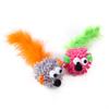 Nuevo juguete para gatos recomendado transfronterizo, trapeador de terciopelo de color, ratón, divertido juguete interactivo con plumas para gatos.
