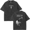 [Lavado Transfronterizo] Camiseta Lavada Glory Moda de Verano para Hombres y Mujeres Cruz