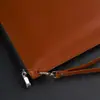 Bolso con Cremallera A4 de Cuero PU Estampado en Caliente Logo de Empresa Bolsa Protectora para Computadora Bolsa de Almacenamiento Bolsa de Archivo de Cuero Tipo Tirador