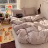 Juego de ropa de cama de Clase A de cuatro piezas, algodón puro, nuevo modelo 2026, funda de edredón, sábana, sábana bajera, juego de tres piezas para dormitorio de estudiante 3
