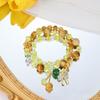 Pulseira de Três Círculos de Alta Qualidade com pingente de cristal de laço, pulseira de cristal austríaco feita à mão, pulseira de cristal colorida para mulheres