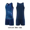 Traje de Treino de Atletismo Masculino Estampa de Fonte Uniforme de Equipe de Competição Teste Colete de Sprint Roupa Esportiva Traje de Corrida de Maratona Feminino