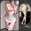 Lencería Sexy con Espalda Descubierta, Estilo Corazón, Uniforme de Enfermera Sexy de Deseo Puro Cosplay, Estilo Sexy Transparente, Serie de Abstinencia Qqny