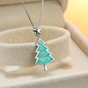 Ins Europeo y Americano Nuevo Transfronterizo Oro Rosa Aobao Árbol de Navidad Estrella de Cinco Puntas Colgante Collar Moda Femenina Creativo Collar