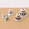 Joyería de Plata S925 Accesorios DIY Plata Tailandesa Antigua Retro Calada Pagoda Florero Versátil Borla de Pulsera Sombrero