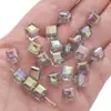 Cuentas cuadradas de acrílico de color mágico imitación cristal de 8 mm accesorios hechos a mano para DIY cuentas sueltas cadena para teléfono móvil con cuentas a mano bolsa de materiales