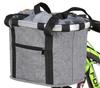 Cesta para bicicleta de montaña, cuadro delantero, plegable, universal, impermeable, de lona, de liberación rápida, cesta para verduras para bicicleta eléctrica, cesta colgante