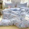 25 Novos Conjuntos Jacquard de Quatro Peças Colcha de Dormir Nu com Fio de Camada Dupla Parecendo Nuvens Conjunto de Três Peças de Roupa de Cama para Menina Lençóis de Cama e Lençóis de Elástico