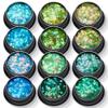 Lentejuelas de estrella de cuatro esquinas de 4 mm para decoración de uñas, juego de 16 colores, gel ultrafino de color mágico, gotas para maquillaje de ojos, accesorios para decoración de uñas corporales