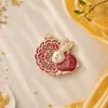Accesorios de Brocado de la Dinastía Song al por mayor, Colgantes de Aleación de Conejo de moda, Adornos Navideños Decorativos Hechos a Mano para DIY, Colgantes Decorativos de Estilo Chino