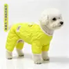 Conjunto de algodão para outono e inverno para cães da raça Schnauzer, adequado para as raças Teddy e Bichon Frisé, roupas de inverno espessas e quentes, casaco de algodão de quatro patas de 26 polegadas