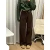 Jeans Rectos para Mujer Otoño e Invierno 2025 Forrados de Polar Tallas Grandes para Figuras en Forma de Pera, Pantalones Rectos Versátiles Holgados y Adelgazantes