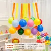 Cenário de Volta às Aulas Sala de Aula Longo Espiral Colorido Balões Festa de Primeiro Aniversário para Bebês e Crianças Decoração