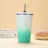 Taza de Café con Forma de Diamante de Acero Inoxidable 304, Modelo Nuevo Transfronterizo, con Popote, Taza Térmica para Uso en Exteriores, Taza de Agua para Coche, Venta al por Mayor Personalizada
