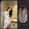 Lemon Story Lingerie Sexy Desejo Puro Sexy Uniforme de Enfermeira Role Play Feminino Paixão Quente Recorte Expondo Seios Uniforme