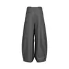 25047 Retro Americano Unisex Moderno Diseño Desestructurado con Pliegues Pantalón Casual para Hombre con Caída Ligeramente Curva