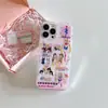 Garota de Anime Fofa Adequada para Capa de Celular Iphone16Promax Pingente Apple 15Pro 14/13 Japonês e Coreano