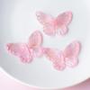 Venta caliente accesorios de mariposa transparentes de colores accesorios para el cabello zapatos con agujero material de pegamento de crema diy pj1334