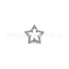Juego de Pendientes de Titanio F136 Huecos con Forma de Estrella de Cinco Puntas con Circonita 5A para Cartílago del Oído Joyería para Piercing con Rosca Interna de Titanio G23