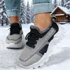 Zapatos de Algodón para Mujer para Otoño e Invierno, Talla Grande, Forrados de Felpa, Suela Gruesa Tipo 'Dad Shoes', Botas de Invierno Cálidas para Uso en Exteriores