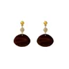 Pendientes de Madera Geométricos Transfronterizos Europeos y Americanos para Mujer, Pendientes de Madera Redondos con Diseño Hueco Exagerado Simple Retro Venta al por Mayor