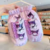 Mangas Kuromi para Niños Bebé Impermeables y Resistentes a Manchas Otoño e Invierno Niños y Niñas Anti-Manchas Lindas de Dibujos Animados Mangas para Manos Nuevas