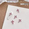 Nueva Joyería para Uñas Cruzadas Estilo Popular de Celebridad de Internet Joyería de Aleación DIY Diamante Rosa Joyería para Uñas Estilo Retro