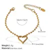 Colar Coração Vazado Francês Mais Vendido Aço Inoxidável Banhado a Ouro Real 18K Pulseira Simples Elegante Estilo Ins Transfronteiriço