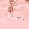 Pendientes de plata de ley S999 para mujer, estilo 2022, sencillos, cuadrados, con gancho para la oreja, estilo coreano, estilo dulce.
