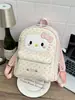 Mochila Feminina Estilo Coreano com Laço e Gatinho para Mulheres, Doce, Leve, Versátil, Mochila de Viagem de Grande Capacidade