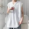 Chaleco Popular sin Mangas Estilo Americano para Hombre, Nueva Camiseta de Verano, Holgada Casual Texturizada de Marca de Moda sin Mangas con Cuello en V