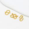 Chapado en Cobre Oro Real de 18K Hebilla de Melón Hebilla S Hebilla W Hebilla M Accesorios para Collar DIY Hebilla de Conexión para Cadena de Mano y Pie Hebilla de Cobre B59