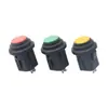 Interruptor de Botón Pulsador Impermeable de 14 mm, Auto-retorno, Auto-bloqueo, Normalmente Abierto, con Contactos de Cobre Rojo, Verde, Negro, Azul y Blanco Pb-1405