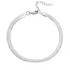 Europa y Estados Unidos tendencia caliente transfronteriza moda tobillera plana de serpiente pulsera de hueso de serpiente nicho ins simple versátil accesorios para el pie Venta al por mayor