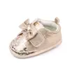 Zapatos de princesa de color sólido lindos de cuero PU con suela suave para bebé, cómodos, zapatos para bebé y niño pequeño, al por mayor BHX3062