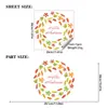 Pegatinas Estáticas de PVC para Acción de Gracias al por Mayor Helloautumn Hojas de Otoño Estilo Ilustración Pintada a Mano Decoración de Corona Pegatinas para Ventanas de Vidrio