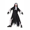 Halloween horror sangriento adulto monja sacerdote disfraz predicador vestido irregular zombie disfraz de actuación