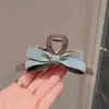Novo Laço de Jeans Azul da Moda Coreana Grampo de Cabelo Transparente Cinza Garra Clipe Tubarão Acessórios de Cabelo para Mulheres na Parte de Trás da Cabeça