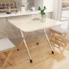 Mesa Dobrável, Mesa Lateral, Mesa de Jantar Doméstica Simples, Mesa Pequena Fácil de Usar para Comer, Adequada para 2-4 Pessoas, Mesa Quadrada Pequena Portátil para Montar Barracas