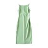 Vestido Blanco Retro Francés Fuera del Hombro Ajustado Cintura Ajustada Plisado Abertura Lateral Sexy Falda Slip para Mujer
