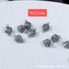 Colgante de Flor de Loto de Plata Sanqi de Plata Vieja de Shanxi Pequeñas Flores Accesorios Componentes para Manualidades y Joyería DIY