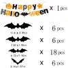 Decoração de Halloween Transfronteiriça Adesivos de Morcego Pretos em PVC Morcegos Tridimensionais 3D Adesivos de Parede de Morcego DIY Layout de Cena de Festa Atacado