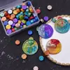 Caixa de Conjunto de Cores Misturadas de Contas para Selo de Cera Octagonal, Cera de Selagem de Cores Misturadas para Envelopes, Convites e Cartões de Casamento, Aproximadamente 100 Peças em Caixa de Presente