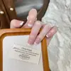 30 Peças de Manicure Usável Feita à Mão Borda Branca Simples Francesa Clareamento Simples Adesivos de Manicure Removíveis