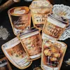 Paquete de Pegatinas PET de Pájaros Italianos Serie Café Gratis Rastro de Café Material para Cuaderno de Collage PET 30 6