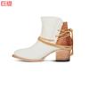 Jti Outono e Inverno Amazon Shopee Estação Independente Exportação Europeia e Americana Sapatos Femininos Tamanho Grande 35-43 com Tiras Traseiras e Saltos Grossos