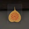 Hoja de Bodhi Fortuna Pegatina para Teléfono Móvil Cinco Ancianos Amarillo Fortuna Tara Verde Patrón del Zodiaco Hoja de Bodhi Natural Thangka Mayoreo