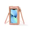 Bolsa para Teléfono Móvil con Pantalla Táctil al por Mayor para Mujer, Bolso Cruzado Antirrobo Multifuncional, Bolso Transparente Versátil para Teléfono Móvil, Bolso de Mano